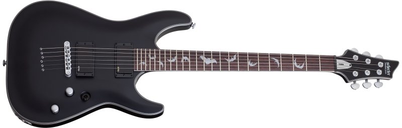 damien-platinum-6-electric-guitar-w-bat-inlays-satin-black