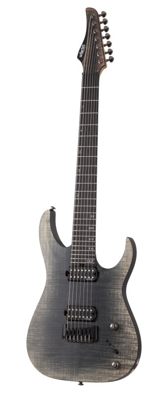 Banshee Mach-7 7-String Electric Guitar, Fallout Burst Finish - Image 5